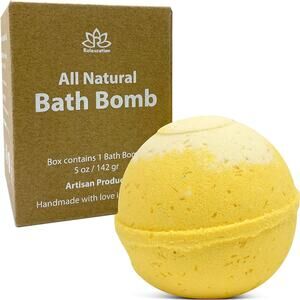 "Lemongrass" Organic Bath Bomb in kraft box - 5 oz